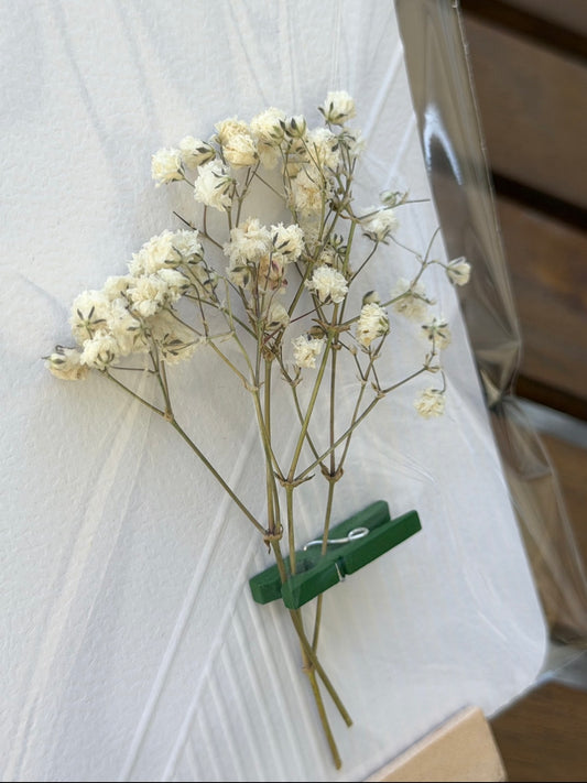 Grußkarte mit getrockneten Blumen