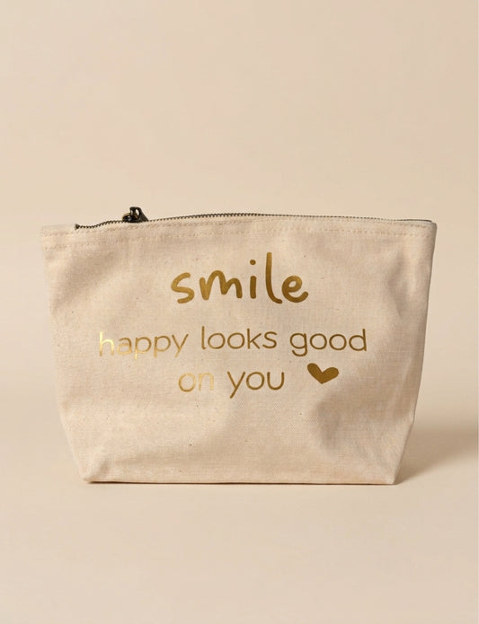 Kosmetiktasche "smile" mit Reißverschluss