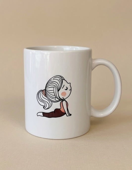 Yoga-Tasse „Namasté“ mit Kobra-Pose